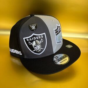 New Era 9fifty Black Gray Las Vegas Raiders Sideline Snapback Hat